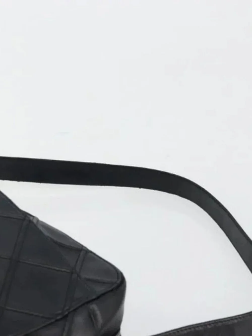 CHANEL Bicolore Shoulder Bag Leather Black Silver CC Auth ka4426
